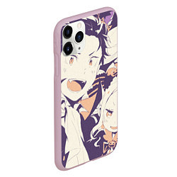 Чехол iPhone 11 Pro матовый Re:Zero, цвет: 3D-розовый — фото 2