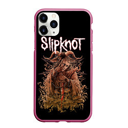 Чехол iPhone 11 Pro матовый SLIPKNOT, цвет: 3D-малиновый