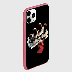 Чехол iPhone 11 Pro матовый Judas Priest, цвет: 3D-малиновый — фото 2