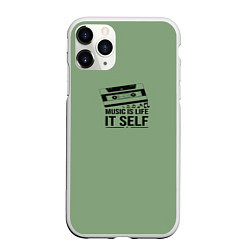 Чехол iPhone 11 Pro матовый Музыка, цвет: 3D-белый