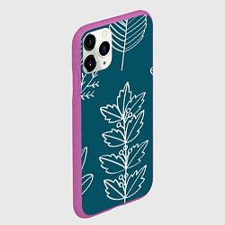 Чехол iPhone 11 Pro матовый Цветы, цвет: 3D-фиолетовый — фото 2