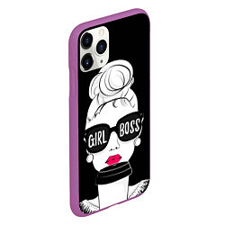 Чехол iPhone 11 Pro матовый Girl Boss, цвет: 3D-фиолетовый — фото 2