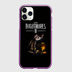 Чехол iPhone 11 Pro матовый Little Nightmares 2 СТОРОЖ, цвет: 3D-фиолетовый