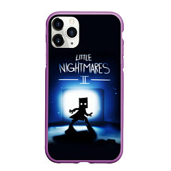 Чехол iPhone 11 Pro матовый Little Nightmares 2 МОНО, цвет: 3D-фиолетовый