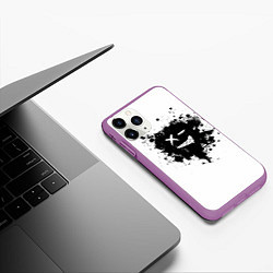 Чехол iPhone 11 Pro матовый МАСКА, цвет: 3D-фиолетовый — фото 2