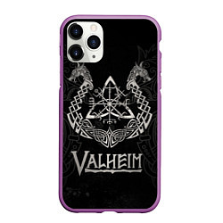 Чехол iPhone 11 Pro матовый Valheim, цвет: 3D-фиолетовый