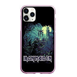 Чехол iPhone 11 Pro матовый IRON MAIDEN, цвет: 3D-розовый