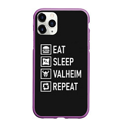 Чехол iPhone 11 Pro матовый EatSleepValheimRepeat