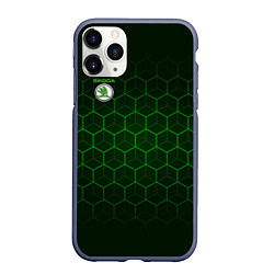 Чехол iPhone 11 Pro матовый SKODA, цвет: 3D-серый