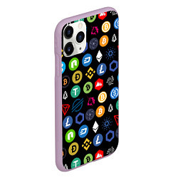 Чехол iPhone 11 Pro матовый BITCOIN БИТКОИН Z, цвет: 3D-сиреневый — фото 2
