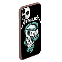 Чехол iPhone 11 Pro матовый Metallica, цвет: 3D-коричневый — фото 2