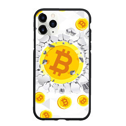 Чехол iPhone 11 Pro матовый БИТКОИН BITCOIN, цвет: 3D-черный