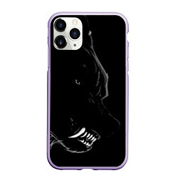 Чехол iPhone 11 Pro матовый Wolf, цвет: 3D-светло-сиреневый