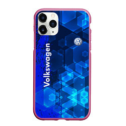 Чехол iPhone 11 Pro матовый Volkswagen, цвет: 3D-малиновый