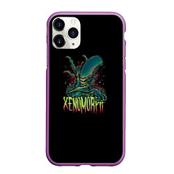 Чехол iPhone 11 Pro матовый XENOMORPH, цвет: 3D-фиолетовый