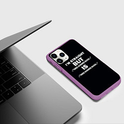 Чехол iPhone 11 Pro матовый IM STRAIGHT, цвет: 3D-фиолетовый — фото 2