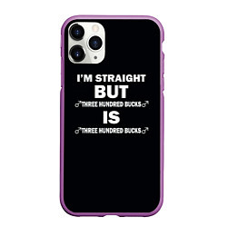 Чехол iPhone 11 Pro матовый IM STRAIGHT, цвет: 3D-фиолетовый