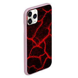 Чехол iPhone 11 Pro матовый ЛАВА ЛАВОВЫЕ ТРЕЩИНЫ LAVA, цвет: 3D-розовый — фото 2
