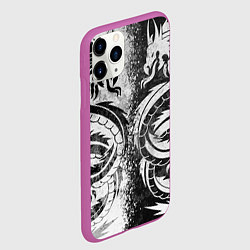 Чехол iPhone 11 Pro матовый ДРАКОНЫ DRAGONS, цвет: 3D-фиолетовый — фото 2