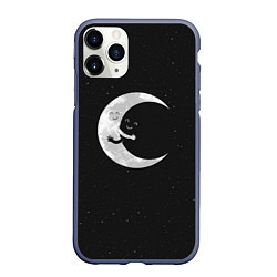 Чехол iPhone 11 Pro матовый Лунное объятие, цвет: 3D-серый