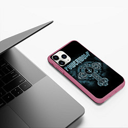 Чехол iPhone 11 Pro матовый Powerwolf, цвет: 3D-малиновый — фото 2