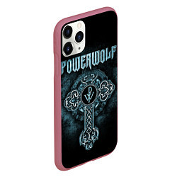 Чехол iPhone 11 Pro матовый Powerwolf, цвет: 3D-малиновый — фото 2