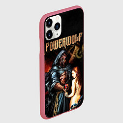 Чехол iPhone 11 Pro матовый Powerwolf, цвет: 3D-малиновый — фото 2