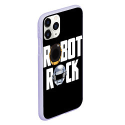 Чехол iPhone 11 Pro матовый Robot Rock, цвет: 3D-светло-сиреневый — фото 2