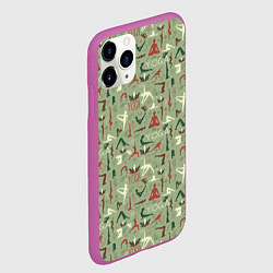 Чехол iPhone 11 Pro матовый Йога, цвет: 3D-фиолетовый — фото 2