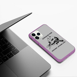 Чехол iPhone 11 Pro матовый ЖДВ ВС РФ, цвет: 3D-фиолетовый — фото 2