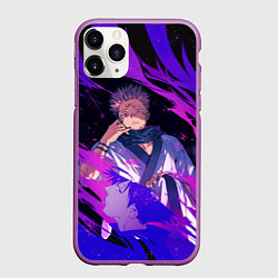 Чехол iPhone 11 Pro матовый Магическая битва, цвет: 3D-фиолетовый