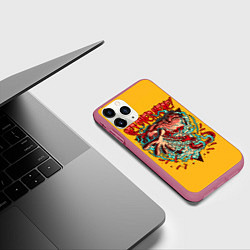 Чехол iPhone 11 Pro матовый Пудж Dota 2, цвет: 3D-малиновый — фото 2