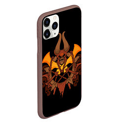 Чехол iPhone 11 Pro матовый Дум Dota 2, цвет: 3D-коричневый — фото 2