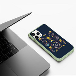 Чехол iPhone 11 Pro матовый Тинкер Dota 2, цвет: 3D-салатовый — фото 2