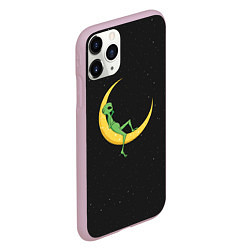 Чехол iPhone 11 Pro матовый Alien Chilling, цвет: 3D-розовый — фото 2