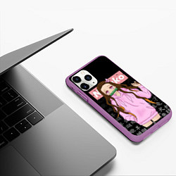 Чехол iPhone 11 Pro матовый NEZUKO НЕЗУКО, цвет: 3D-фиолетовый — фото 2