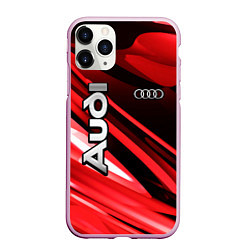 Чехол iPhone 11 Pro матовый Audi, цвет: 3D-розовый