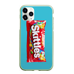 Чехол iPhone 11 Pro матовый Skittles original, цвет: 3D-салатовый