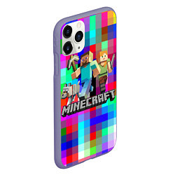 Чехол iPhone 11 Pro матовый MINECRAFT МАЙНКРАФТ, цвет: 3D-серый — фото 2