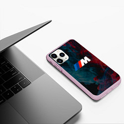 Чехол iPhone 11 Pro матовый BMW M Power БМВ М, цвет: 3D-розовый — фото 2