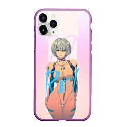 Чехол iPhone 11 Pro матовый Rei Ayanami, цвет: 3D-фиолетовый