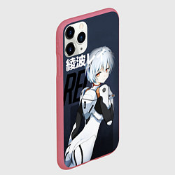 Чехол iPhone 11 Pro матовый Rei Eva-00, цвет: 3D-малиновый — фото 2