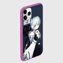 Чехол iPhone 11 Pro матовый Rei Eva-00, цвет: 3D-фиолетовый — фото 2