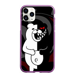 Чехол iPhone 11 Pro матовый MONOKUMA МОНОКУМА DANGANRO, цвет: 3D-фиолетовый