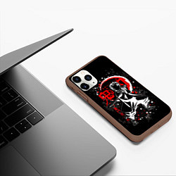 Чехол iPhone 11 Pro матовый Клинок рассекающий демонов, цвет: 3D-коричневый — фото 2