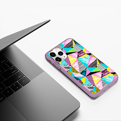 Чехол iPhone 11 Pro матовый Ретро арт, цвет: 3D-сиреневый — фото 2