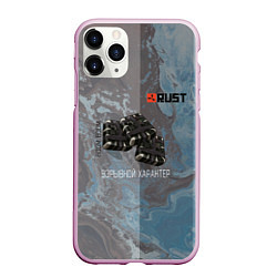 Чехол iPhone 11 Pro матовый Rust Взрыв С4 Раст, цвет: 3D-розовый