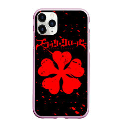 Чехол iPhone 11 Pro матовый ЧЕРНЫЙ КЛЕВЕР АНИМЕ,, цвет: 3D-розовый