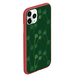Чехол iPhone 11 Pro матовый Одуванчики, цвет: 3D-красный — фото 2