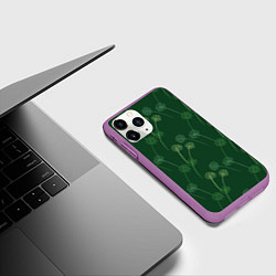 Чехол iPhone 11 Pro матовый Одуванчики, цвет: 3D-фиолетовый — фото 2